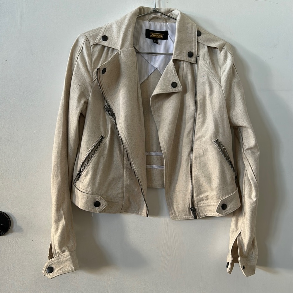 NWOT Greylin for Anthropologie Linen Moto Jacket - XS